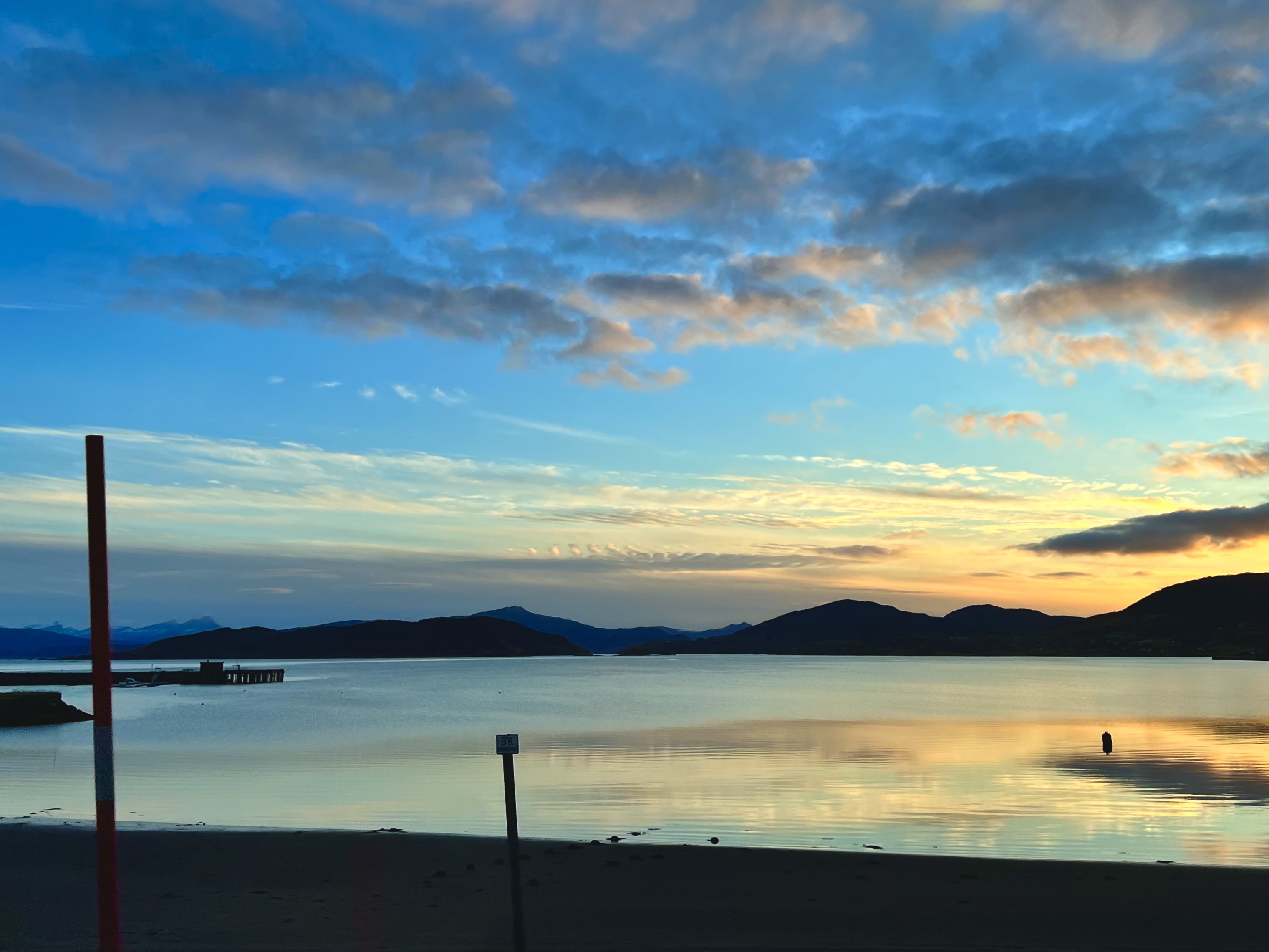 Summer night overlooking the fjord